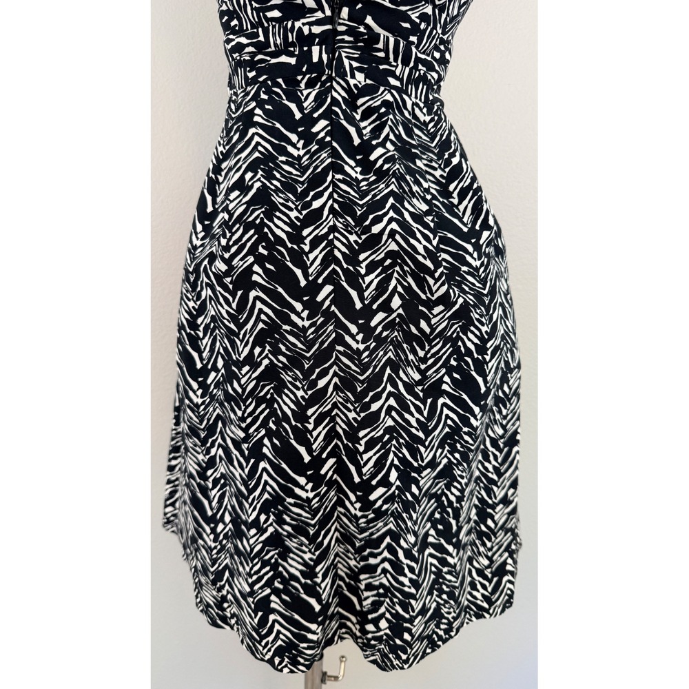 VTG Nanette Lepore Silk Cotton Print Silk Blend Fit & Flare Dress Size 0 - Picture 8 of 11